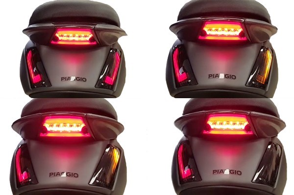 Knipperlicht set Piaggio Zip achter LED Power 1 Matrix / flow 2.0 (Audi Look smoke)