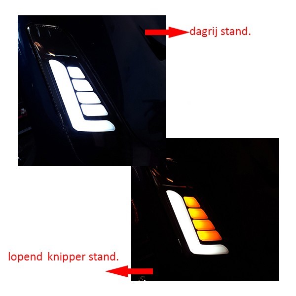Knipperlicht LED set (voorkant) Sym Fiddle II euro 4 Dynamisch transparant